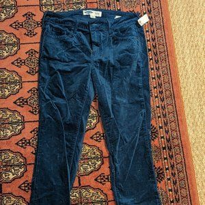 Blue velvet skinny jeans (size 8)